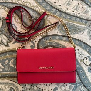 MK Jet Set Ultra Pink Crossbody Bag
